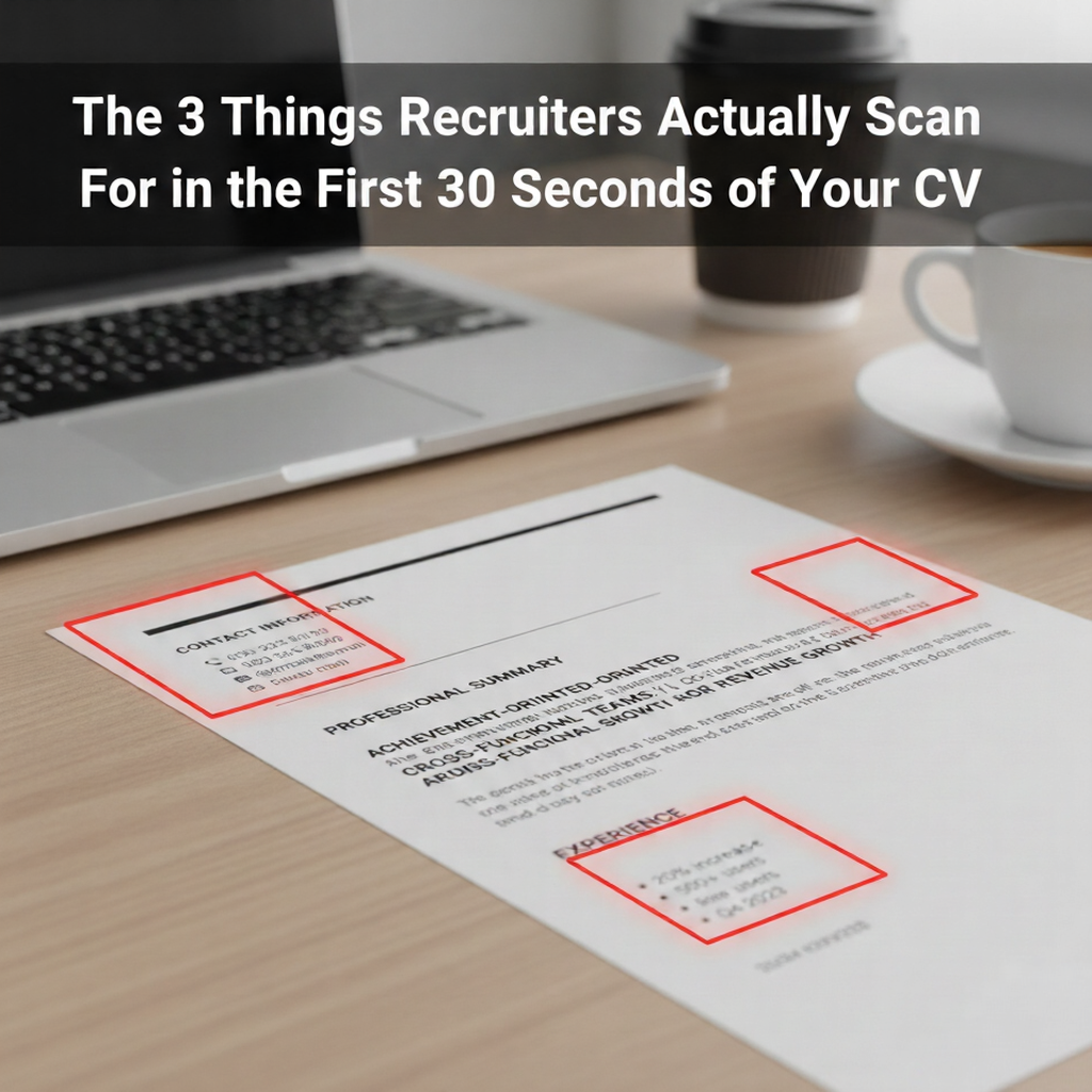 The 3 Things Recruiters Actually Scan For in the First 30 Seconds of Your CV